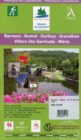 Barvaux - Bomal - Durbuy - Grandhan - Villers-Ste-Gertrude - Wéris 1 : 25 000