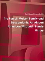 Russell-Matson Family and Descendants: an African American Wisconsin Family History