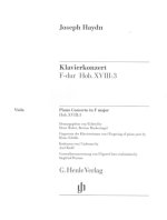 Konzert für Klavier (Cembalo) und Orchester F-dur Hob. XVIII:3. Einzelstimme Viola