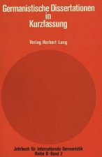 Germanistische Dissertationen in Kurzfassung