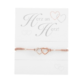 Armband mit Element & Kristallen - Herz an Herz