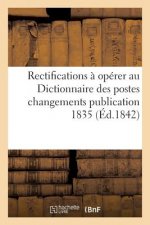 Rectifications Au Dictionnaire Des Postes Par Suite de Changements Survenus Depuis Sa Publication
