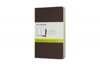 Moleskine Coffee Brown Pocket Plain Cahier Journal (set Of 3)