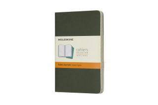 Moleskine Myrtle Green Pocket Ruled Cahier Journal (set Of 3)