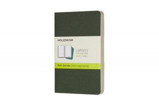 Moleskine Myrtle Green Pocket Plain Cahier Journal (set Of 3)