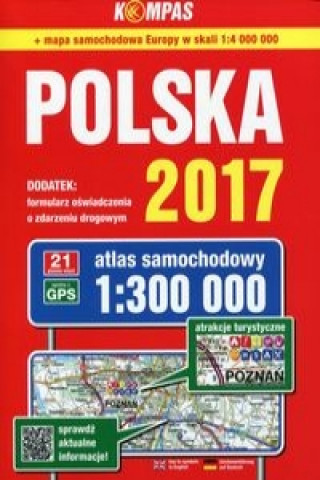 Polska 2017 Atlas samochodowy 1:300 000