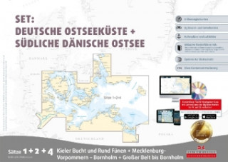 Sportbootkarten Satz 1, 2 und 4 - Set: Deutsche Ostsee und Südliche dänische Ostsee (Ausgabe 2017)