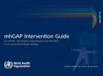 mhGAP Intervention guide for mental  neurological and substance-use disorders in non-specialized health settings. Version 2.0