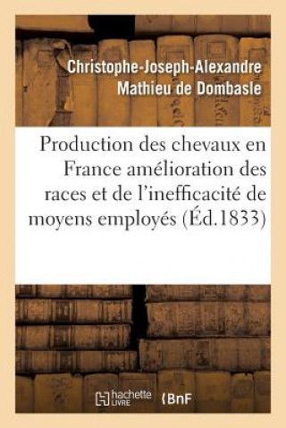 Production Des Chevaux En France l'Amelioration Des Races Et de l'Inefficacite Des Moyens Employes