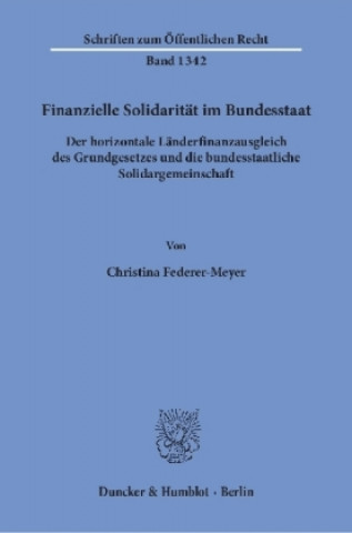 Finanzielle Solidarität im Bundesstaat