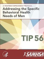 Treatment Improvement Protocol - Addressing the Specific Behavioral Health Needs of Men - Tip 56