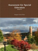 Assessment for Special Education: Spring 2017