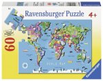 WORLD MAP 60 PC PUZZLE