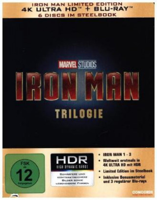 Iron Man Trilogie 4K, 6 UHD-Blu-ray (Limited Edition im Steelbook)