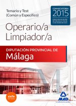 Operario/a Limpiador/a de la Diputación Provincial de Málaga. Temario y Test común y específico