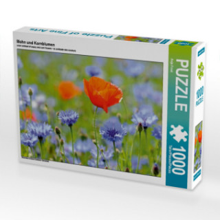 CALVENDO Puzzle Mohn und Kornblumen. Landschaft im Havelland. 1000 Teile Lege-Größe 64 x 48 cm Foto-Puzzle Bild von Anja Frost