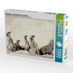 Neugierige, lustige Erdmännchenfamilie (Puzzle)