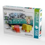 Distler Batteriebahn und Holzautos aus dem Erzgebirge (Puzzle)