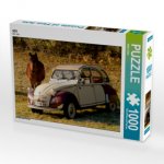 CALVENDO Puzzle Citroën 2 CV Dolly mit Pferd 1000 Teile Lege-Größe 64 x 48 cm Foto-Puzzle Bild von Meike Bölts