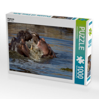 CALVENDO Puzzle Nilpferde 1000 Teile Lege-Größe 64 x 48 cm Foto-Puzzle Bild von Johann Schörkhuber