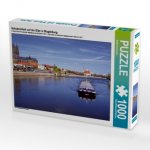 Schubeinheit auf der Elbe in Magdeburg (Puzzle)