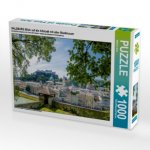 SALZBURG Blick auf die Altstadt mit alter Stadtmauer (Puzzle)