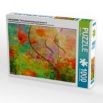 FANTASIEWELT Mohnblumenwiese mit Herzen II (Puzzle)