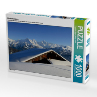 Wintermärchen - verschneite Almhütte - Eiger, Mönch, Jungfrau, 1000 Teile