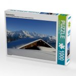 Wintermärchen - verschneite Almhütte - Eiger, Mönch, Jungfrau, 1000 Teile
