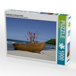 Fischerboot am Strand in Binz (Puzzle)