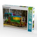 Bunter Eisenbahnspielplatz (Puzzle)