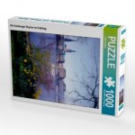 Die Hamburger Skyline im Frühling (Puzzle)