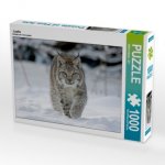 CALVENDO Puzzle Luchs läuft durch Schnee 1000 Teile Lege-Größe 64 x 48 cm Foto-Puzzle Bild von Wilfried Martin