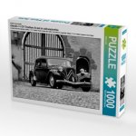 Ein Motiv aus dem Kalender Citroën 11 CV Traction Avant in schwarzweiss (Puzzle)