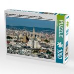 Blick vom Südturm des Stephansdom bis zum Rathaus in Wien (Puzzle)