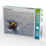 Verdorrtes Blatt im Schnee (Puzzle)