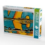 Ein Motiv aus dem Kalender Lack ab! Details von altem Holz und abblätternder Farbe (Puzzle)