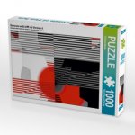 Schwarz weiß trifft rot Version 4 (Puzzle)