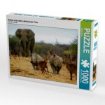 Elefant und andere afrikanische Tiere (Puzzle)
