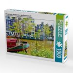 Amsterdam - Hausboote an der Prinsengracht (Puzzle)