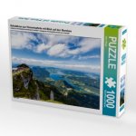 Schutzhaus zur Himmelspforte mit Blick auf den Mondsee (Puzzle)