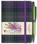 Waverley S.T. (S): Heather Mini with Pen Pocket Genuine Tartan Cloth Commonplace Notebook