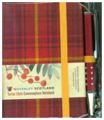 Waverley S.T. (S): Rowanberry Mini with Pen Pocket Genuine Tartan Cloth Commonplace Notebook