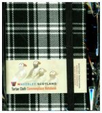 Waverley S.T. (S): Black & White Mini with Pen Pocket Genuine Tartan Cloth Commonplace Notebook