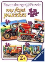 Ravensburger Kinderpuzzle - 06954 Bei der Arbeit - my first puzzle mit 2,4,6,8 Teilen - Puzzle für Kinder ab 2 Jahren