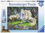 Ravensburger Kinderpuzzle - 12838 Geheimnisvolle Einhörner - Einhorn-Puzzle für Kinder ab 8 Jahren, mit 200 Teilen im XXL-Format