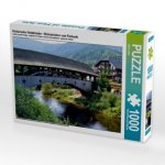 Historische Holzbrücke - Wahrzeichen von Forbach (Puzzle)