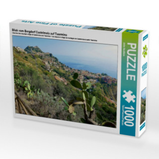Blick vom Bergdorf Castelmola auf Taormina (Puzzle)
