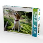 Beagle-Mädchen im Wald (Puzzle)