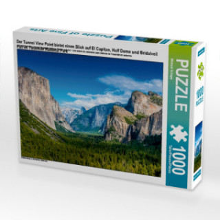 Der Tunnel View Point bietet einen Blick auf El Capitan, Half Dome und Bridalveil Fall im Yosemite National Park (Puzzle)